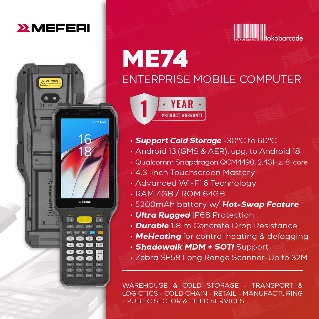 MEFERI ME74 ULTRA-RUGGED MOBILE COMPUTER A13/39KEY/SE58/4+64GB/HEATING/WIFI ONLY